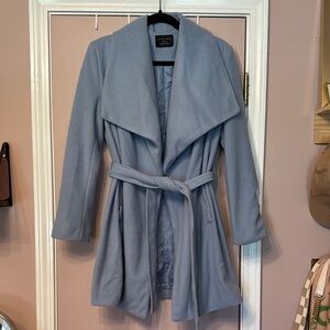 Women's Blue Belted Coat